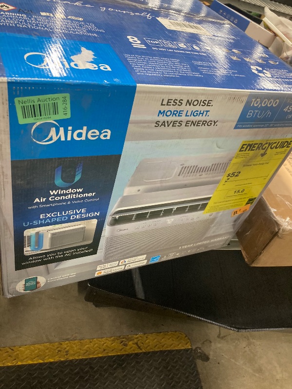 Photo 1 of Midea 10,000 BTU U Shaped Smart Inverter Window Air Conditioner, Cools up to 450 Sq. Ft.,Ultra Quiet with Open Window Flexibility, Works with Alexa/Google Assistant, 35% Energy Savings, Remote Control