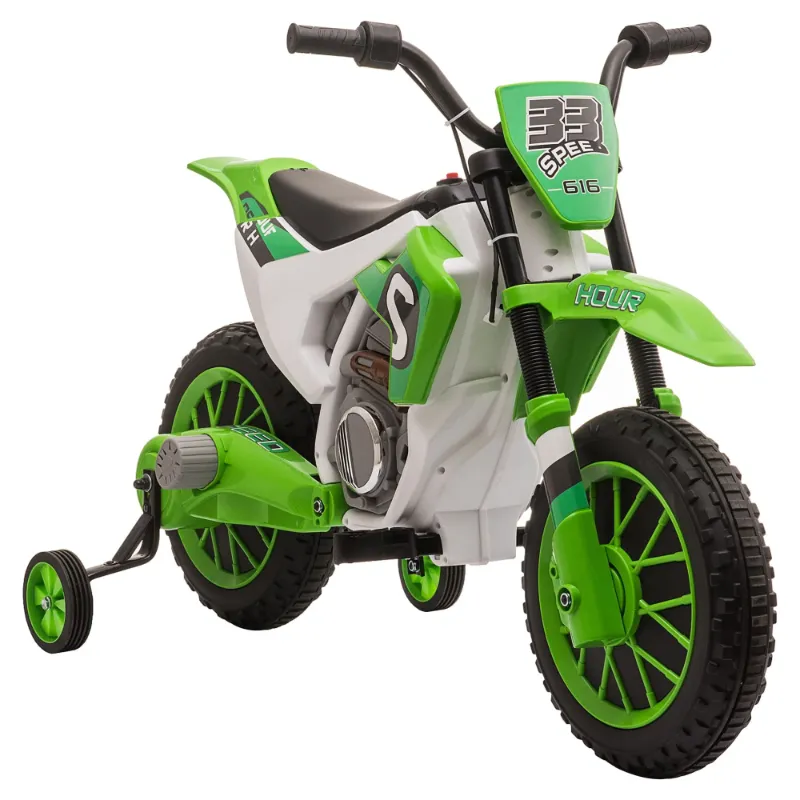 Photo 1 of Aosom 12V Kids Motorcycle Dirt Bike Electric Ride-On Toy Off Road, Green
