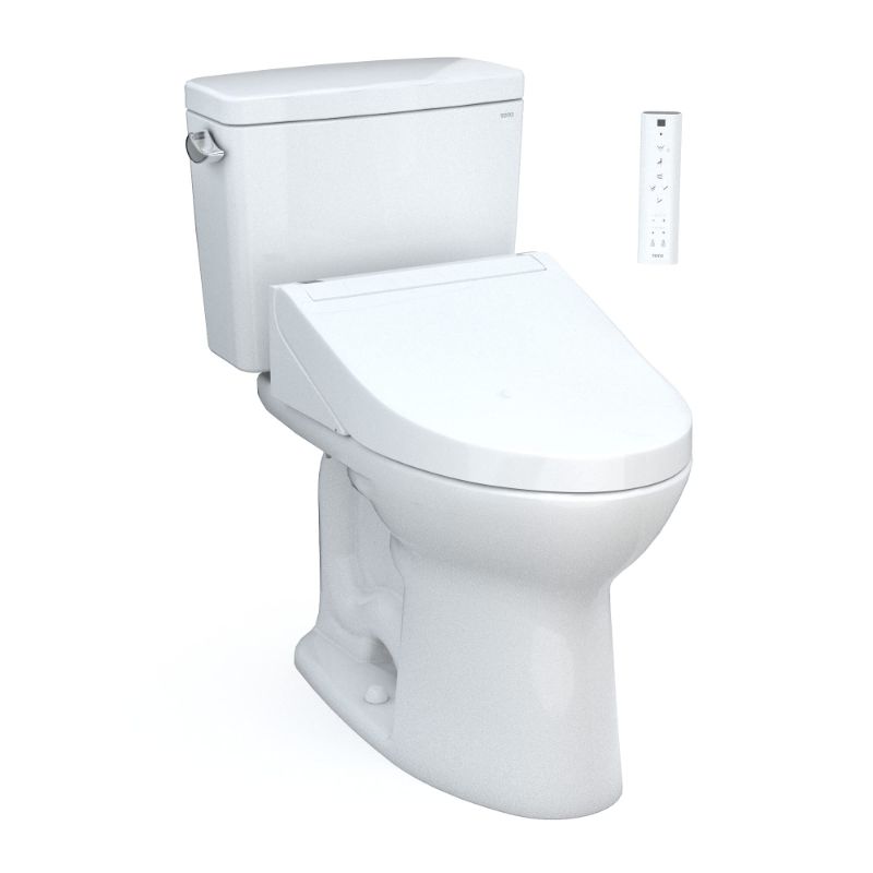 Photo 1 of SIMILAR TO
TOTO Drake WASHLET+ Two-Piece Elongated 1.28 GPF TORNADO FLUSH Toilet with C5 Bidet Seat, Cotton White - MW7763084CEG#01