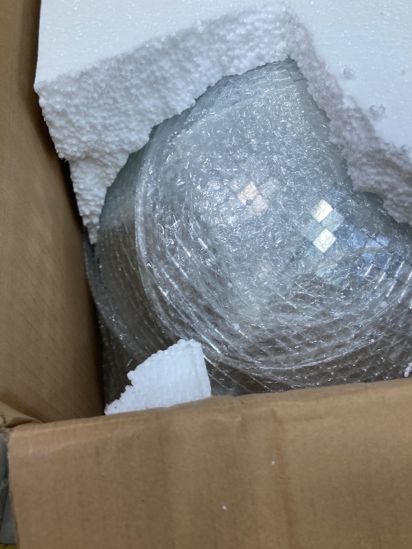 Photo 1 of 16 Inch Large Mirror Disco Ball Decor, Rotating Hanging Disco Ball for Outdoor DJ Club Party, Weddings, Holiday Decor, Mirror Ball with Hanging Ring