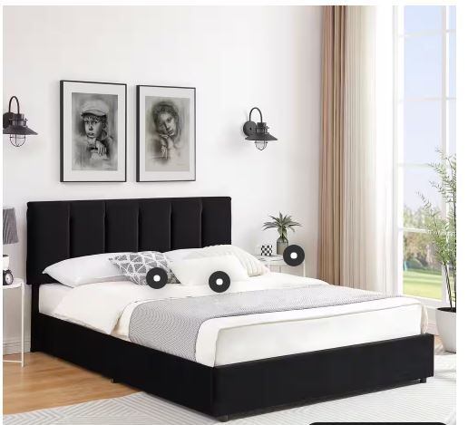 Photo 1 of Bed Frame Black Queen