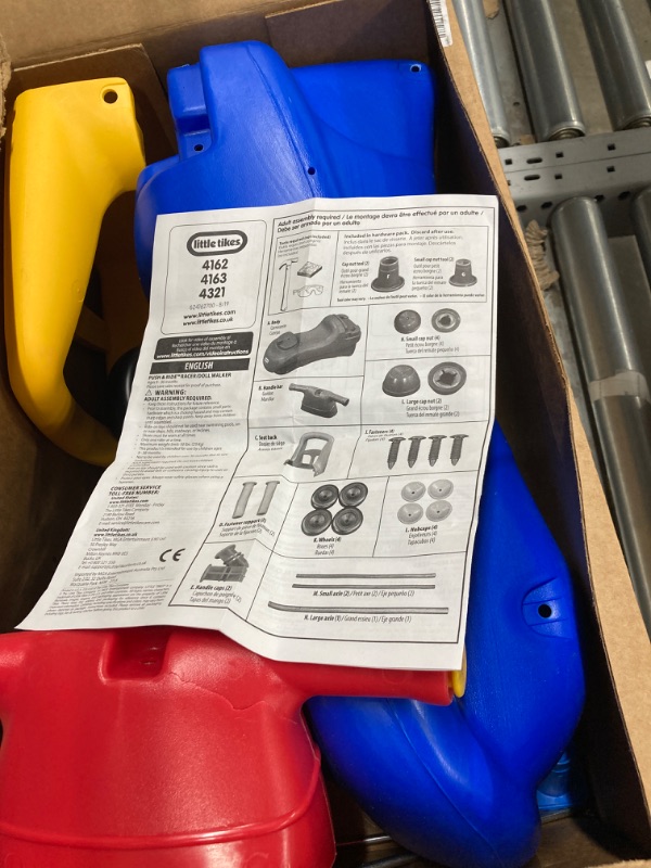 Photo 1 of **CRACK ON HANDLE**Little Tikes Push and Ride Racer - (Amazon Exclusive) 22""L X 10""W X 17""H with Screws
