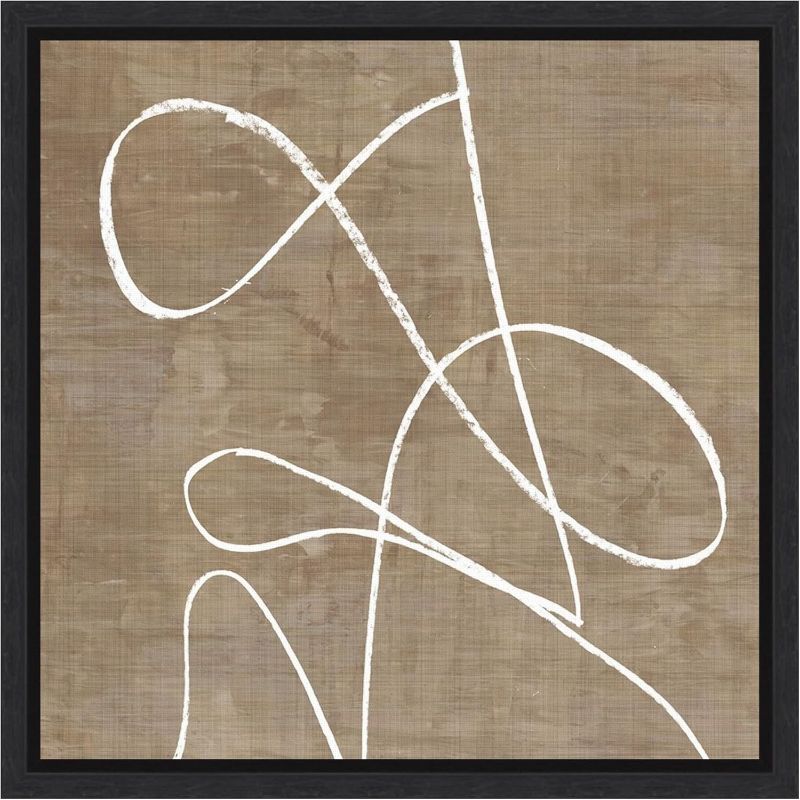 Photo 1 of Amanti Art Framed Canvas Wall Art 16x16 Swooping Lines by PI Studio, Framed Wall Art Canvas, Abstract Artwork, Modern Decor, Small Poster Painting for Living Room, Bedroom, Bathroom, Kitchen, Office