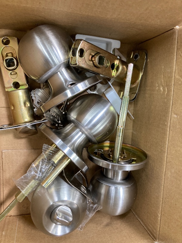 Photo 1 of BESTTEN Keyed Same Exterior Door Knob and Single Cylinder Deadbolt Combo Set, Keyed Alike Entry Door Knobs with Lock and Keys for Entrance and Front Door, Satin Nickel