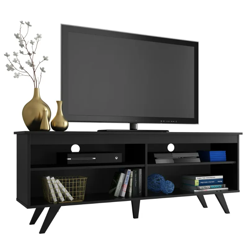 Photo 1 of 
Madesa TV Stand with 4 Shelves & Cable Management for 55, 65" TVs Modern Media Console - Black