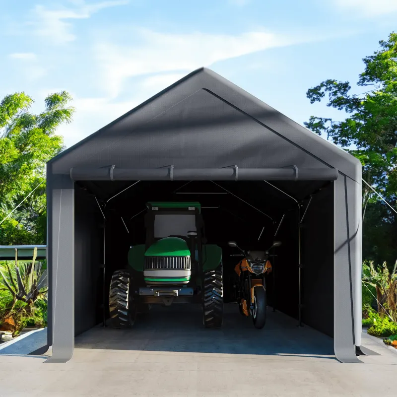 Photo 1 of 
Grezone 10 x 20 ft Outdoor Canopy Carport Portable Car Tent Garage