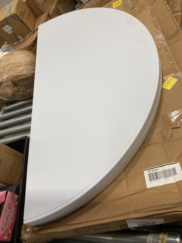 Photo 1 of ***with damages, please see the second photo***Ktaxon 4 Ft Outdoor Round Folding Plastic Dining Table for Picnic White Indoor/Outdoor Home Kitchen Heavy Duty Dining Party Picinic Table