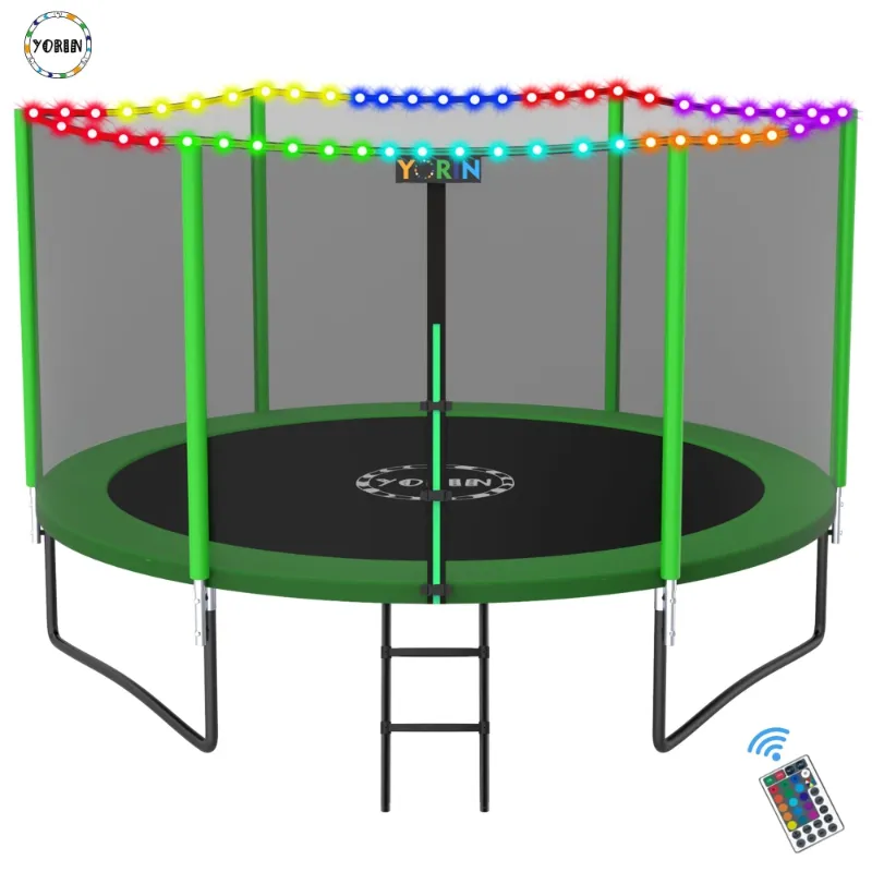 Photo 1 of 
YORIN Trampoline for 3-4 Kids, 10 FT 8 FT Trampoline for Adults with Enclosure Net, Ladder, 1000LBS Weight Capacity Outdoor Round Recreational Trampoline, Heavy Duty Upgrade Trampoline