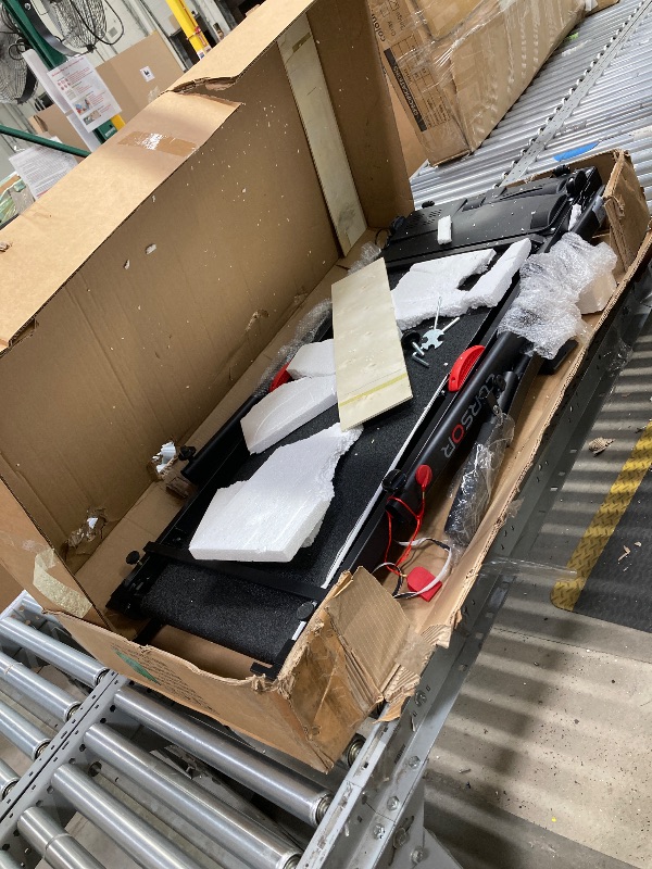 Photo 1 of ***WITH DAMAGES*** CURSOR FITNESS Home Folding Treadmill with Pulse Sensor, 2.5 HP Quiet Brushless, 7.5 MPH, 265 LBS Capacity