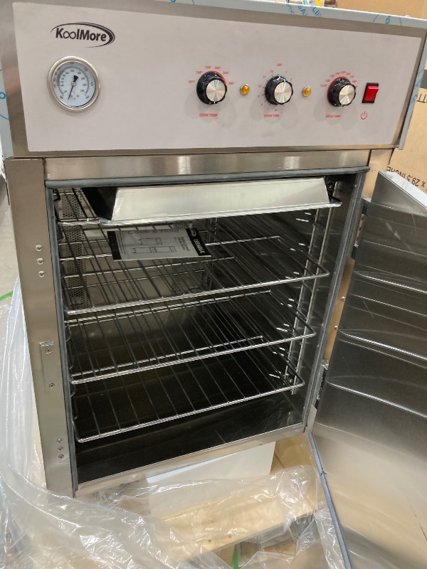 Photo 1 of *** PLEASE SEE THE PHOTOS WITH DAMAGES***KoolMore KM-CCAH3-1D Half-Size One Door Commercial Cook and Hold Oven 3,000 W and 208/240V, UL Listed in Stainless-Steel
