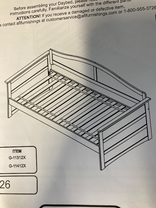 Photo 1 of  Twin Daybed Frame, WHITE