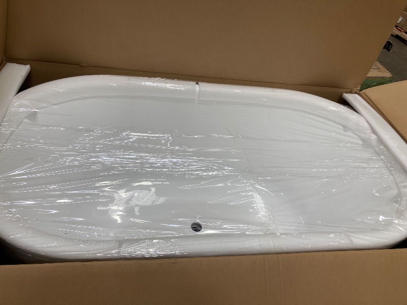 Photo 1 of " Acrylic Freestanding Bathtub, Free Standing Tub, Stand Alone Tub, Soaker Tub with Overflow and Drain, cUPC Certified, Gloss White