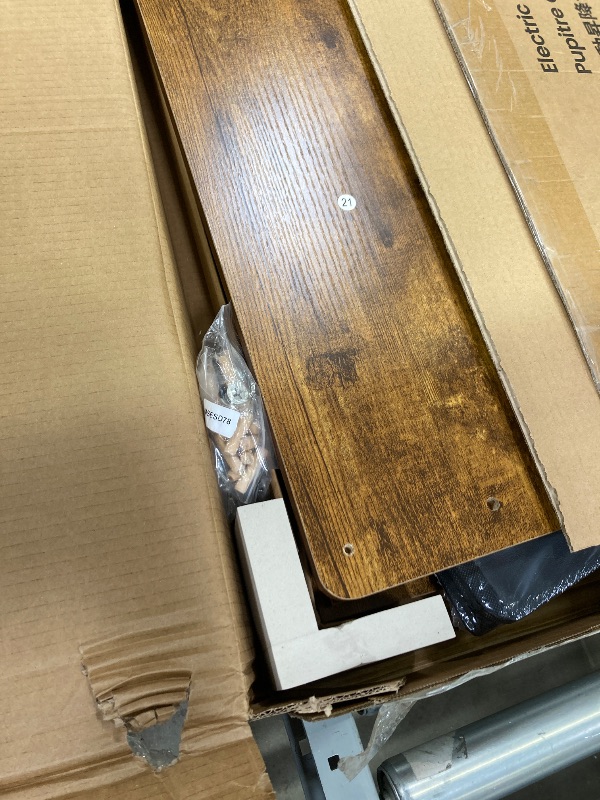 Photo 1 of Marsail Electric Standing Desk with Drawers, 55? x 28? Height Adjustable Sit Stand Up Desk with Storage Shelf, Ergonomic Home Office & Computer Table with 4 Memory Heights, Rustic Brown
