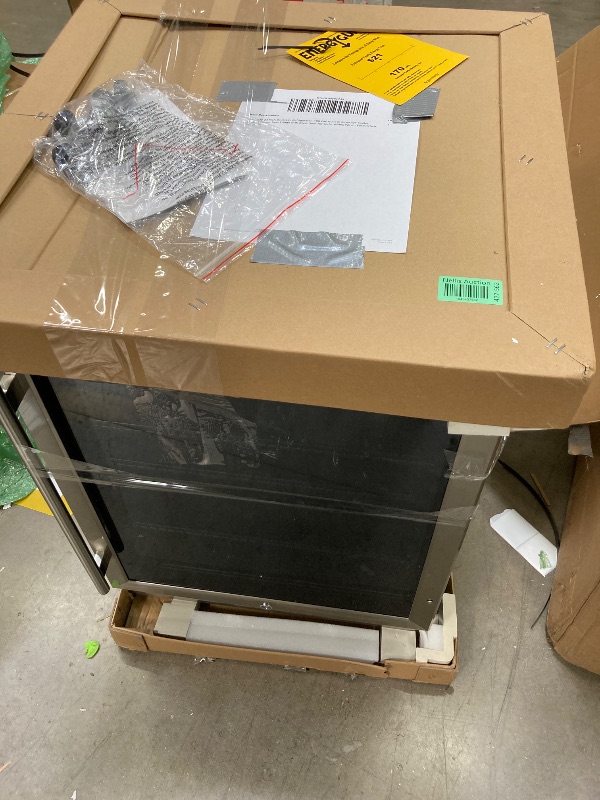 Photo 1 of ***DOES NOT STAY COOL**EUHOMY 24 Inch Beverage Refrigerator, 180 Can Built-in Beverage Cooler, Under Counter Beer Fridge with Glass Door for Soda, Water, Wine - For Kitchen, Bar or Office