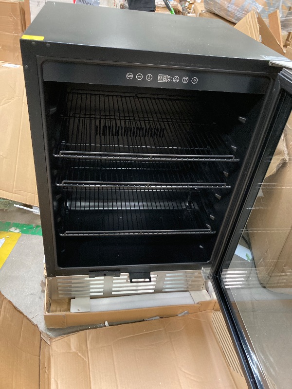 Photo 1 of ***DOES NOT STAY COOL**EUHOMY 24 Inch Beverage Refrigerator, 180 Can Built-in Beverage Cooler, Under Counter Beer Fridge with Glass Door for Soda, Water, Wine - For Kitchen, Bar or Office