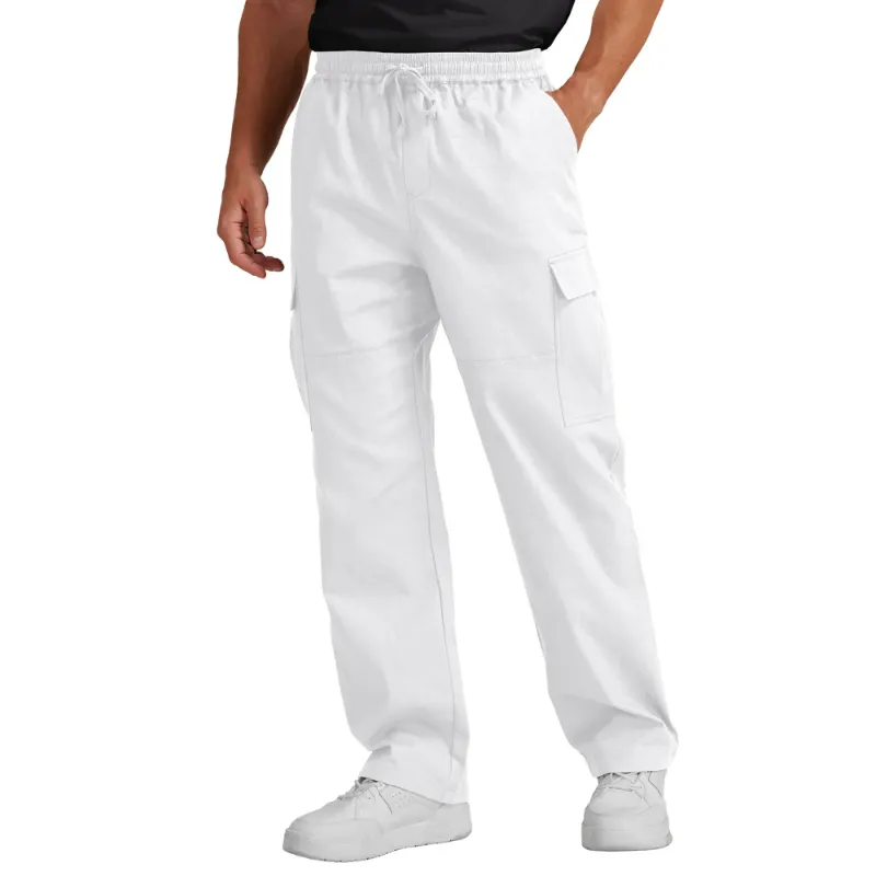 Photo 1 of GIRUNS Men's Fashion Cargo Hiking Pants - Drawstring Joggers Pants Workout Sweatpants Straight Leg Cargo Pants with Pockets
