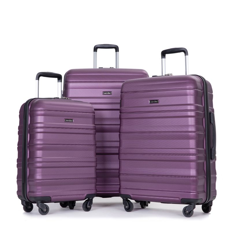 Photo 1 of *JUST ONE PIECE*
Tripcomp Hardside Luggage Set 3-Piece Set (21/25/29) Lightweight Suitcase 4-Wheeled Suitcase Set(Purple)
