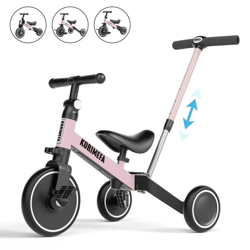 Photo 1 of **MISSING SOME HARDWARE**KORIMEFA Kids Tricycle with Push Handle, Kids Push Trike for Boys Girls Toddler Bike, Baby Riding Toys
