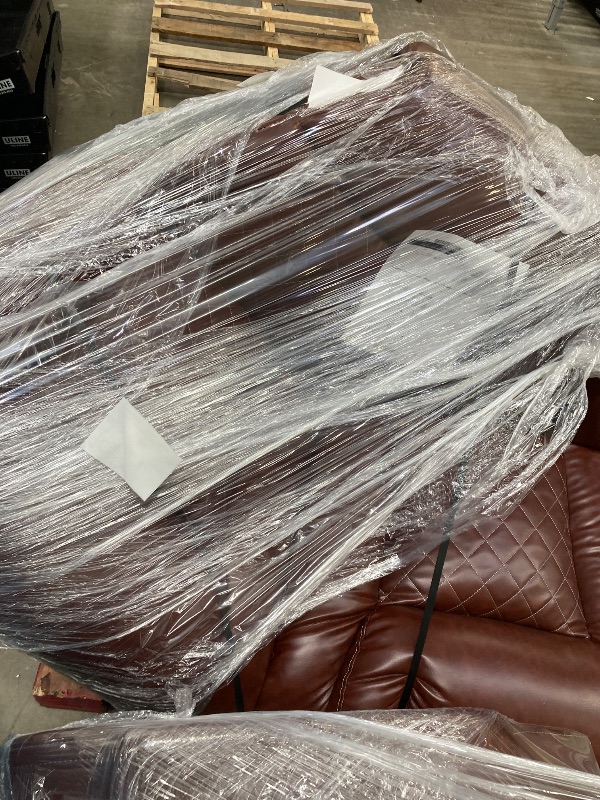 Photo 1 of lamp/LED Light,Sectional Reclining Couch with Wireless Charging/Hide-Away Storage for Living Room (Dark Red)