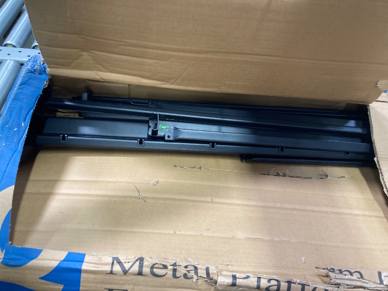 Photo 1 of ZINUS Quick Lock Bunkie Board, Box Spring & Bed Slat Replacement, Metal Frame with Steel Slats, Easy Assembly, Queen