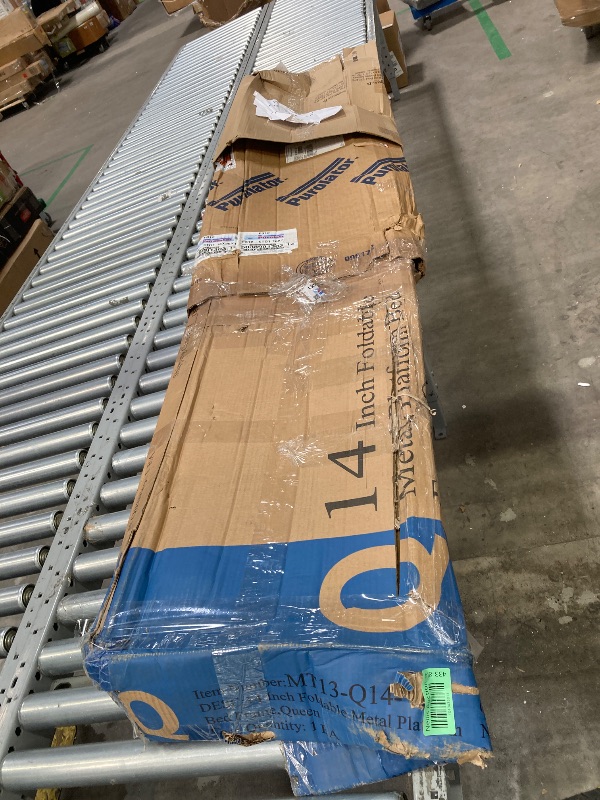 Photo 1 of ZINUS Quick Lock Bunkie Board, Box Spring & Bed Slat Replacement, Metal Frame with Steel Slats, Easy Assembly, Queen