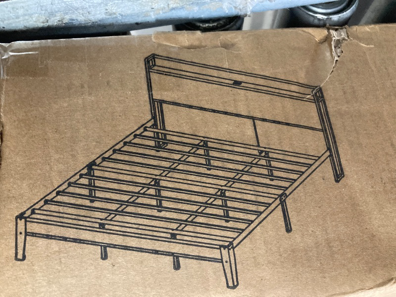 Photo 1 of ****SIMILAR****PrimaSleep 9 Inch Modern Metal Platform Bed Frame, Steel Slat Anti-Slip Support, Steel Mattress Foundation, No Box Spring Needed, Black, QUEEN Size

