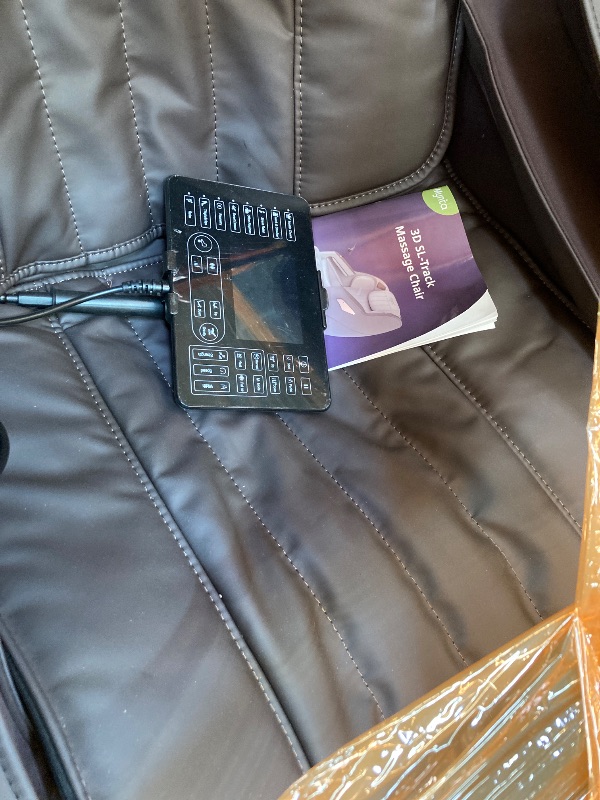Photo 1 of **ITEM DOES NOT TURN ON***Mynta Massage Chair Full Body with Zero Gravity, SL Track Massage Chair Recliner with Heating, Brown