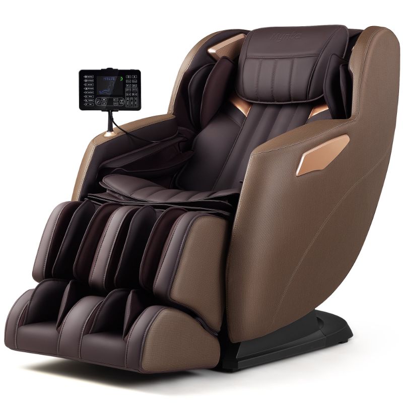 Photo 1 of **ITEM DOES NOT TURN ON***Mynta Massage Chair Full Body with Zero Gravity, SL Track Massage Chair Recliner with Heating, Brown