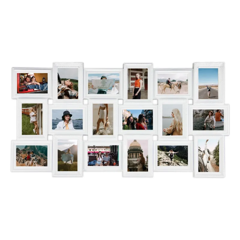 Photo 1 of 18-Piece Classic White Family Photo Frame Set 6x4 inch Wall Gallery Collection Picture Frames
