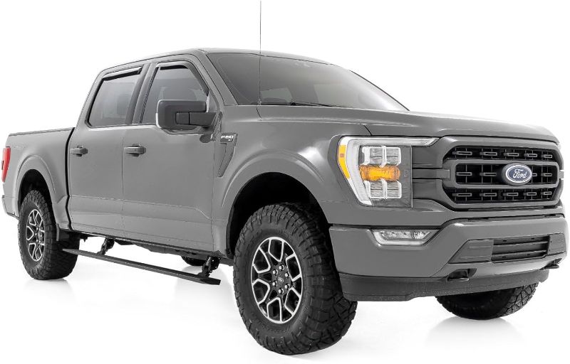 Photo 1 of ***THIS IS JUST THE BRACKET KIT NO BOARDS**ROUGH COUNTRY BLACK RUNNING BOARD STEP BRACKET KIT CREW CAB FORD F150 2WD.4WD 2015-2022