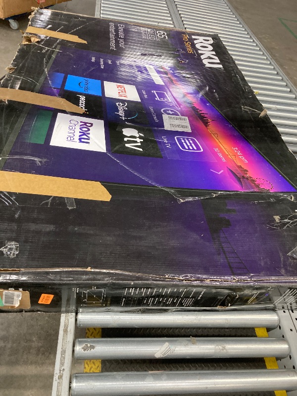 Photo 1 of Roku Smart TV – 65-Inch Pro Series 4K QLED RokuTV with Backlit Roku Voice Remote Pro, Dolby Vision IQ, 120Hz Refresh Rate – Live Local News, Sports, Gaming