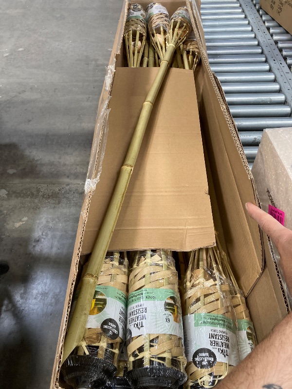 Photo 1 of 12 PACK OF TIKI WEATHER RESISTANT TORCHES BAMBOO