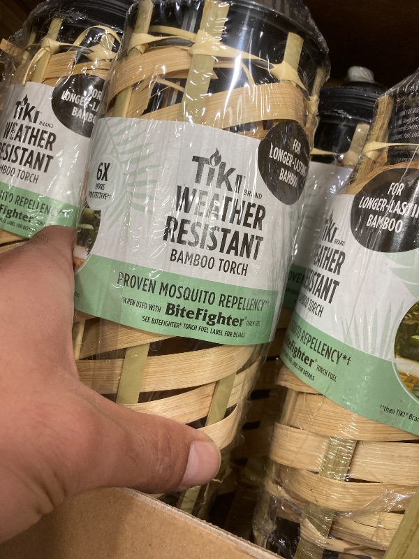 Photo 1 of 12 PACK OF TIKI WEATHER RESISTANT TORCHES BAMBOO