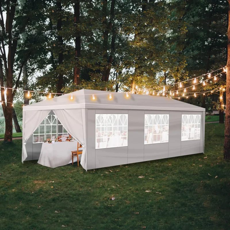 Photo 1 of ***DAMAGED POLES/PARTS ONLY**Ktaxon 10' X 30' Canopy Tent with 8 Side Walls for Party Wedding Camping and BBQ