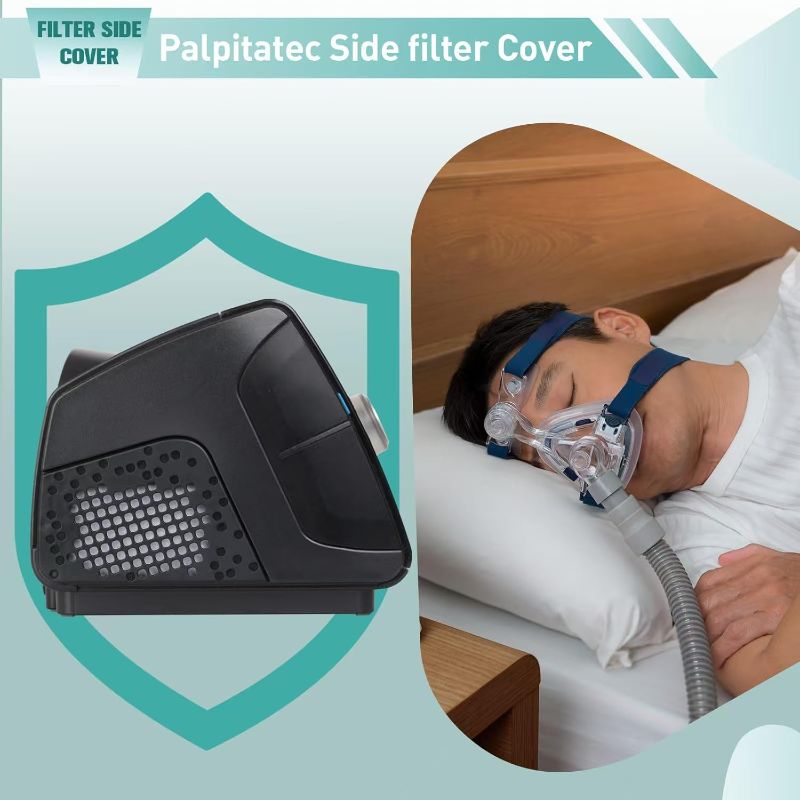 Photo 1 of 19729 Filter Side Cover Compatible with ResMed AirSense 10, AirStart 10, AirCurve 10 CPAP/AutoSet/VPAP Machines - Universal Replacement for Plastic Side Filter Cover (1 Pack, Black)