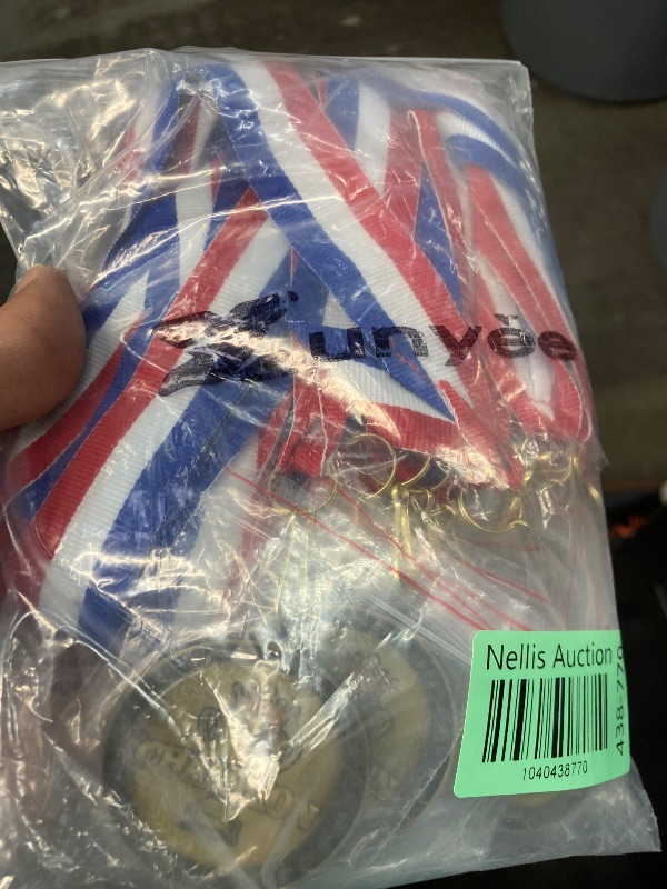 Photo 1 of 12 Sets Champion Awards Medals for Football Baseball Soccer Basketball Softball Player Team MVP Champion Gift with Neck Ribbons