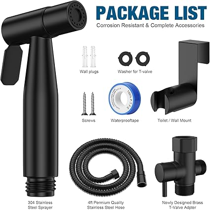 Photo 1 of ***PARTS ONLY**FREDI Bidet Sprayer for Toilet - Handheld Sprayer Kit, Adjustable Pressure, Stainless Steel, Easy to Install (Matte Black)