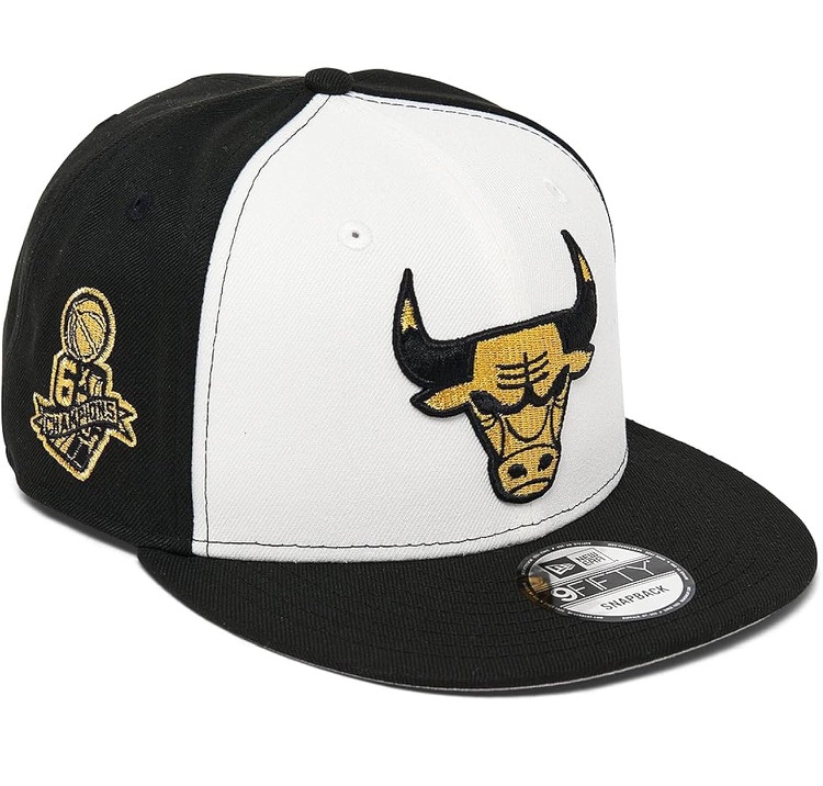 Photo 1 of **white hat** New Era Chicago Bulls 9FIFTY 6X NBA Finals Champions Retro Hook Snapback Cap, White