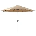 Photo 1 of ZUNMOS 9FT Outdoor Patio Umbrella with Push Button Tilt and Crank Handle, Market Umbrella with 8 Sturdy Umbrella Ribs, UV Protection, Waterproof, Khaki