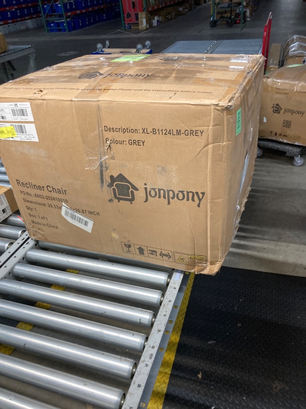 Photo 1 of  JONPONY Power Lift Recliner Chair Recliners for Elderly with Heat and Massage Recliner Chair for Living Room with Infinite Position and Side Pocket,USB Charge Port,Grey     ***(BOX RIPPED/TORN)***