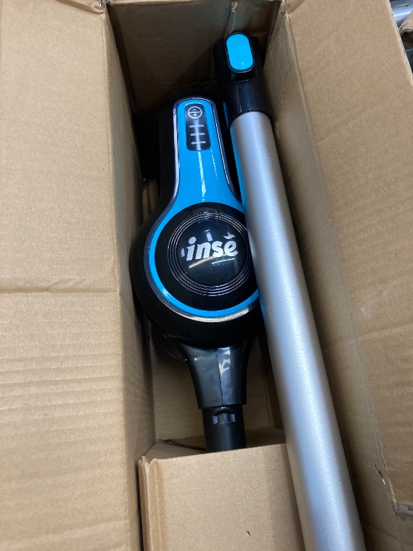 Photo 1 of ***USED AND DIRTY***INSE Cordless Vacuum Cleaner,6-in-1 Rechargeable Stick Vacuum Lightweight for Carpet Hardfloor Pet Hair Home,N520/N5T Blue ***(OPEN BOX, SOME SCUFFS/SCRATCHES)***