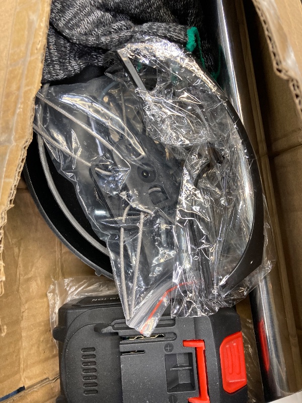 Photo 1 of ***PARTS ONLY***
Cordless String Trimmer, HDJ 42V 48-in Telescopic Electric Weed Wacker on Wheels, Grass Trimmer with 4 Types Blades and 6000mAh Battery Powered for Garden, Yard, Black