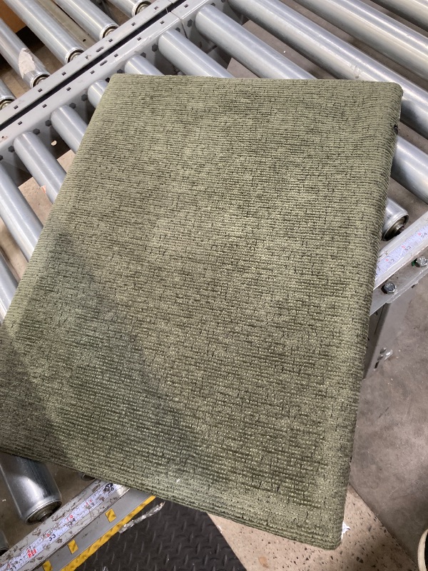 Photo 1 of ***MISSING PARTS/INCOMPLETE**Karl home Cozy Chenille Accent Chair with Lumbar Pillow & Rattan Arms Modern Lounge Chair for Living Room, Bedroom, Reading Nook, Green