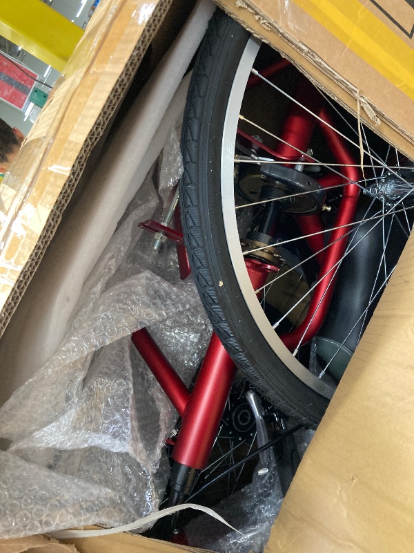 Photo 1 of ***MISSING PARTS**DWVO 24 26 Inch Adult Tricycle, Single Speed 7-Speed 3-Wheel Bike for Adults, Trike for Women Men with Detachable Front and Rear Baskets for Picnic Exercise Shopping