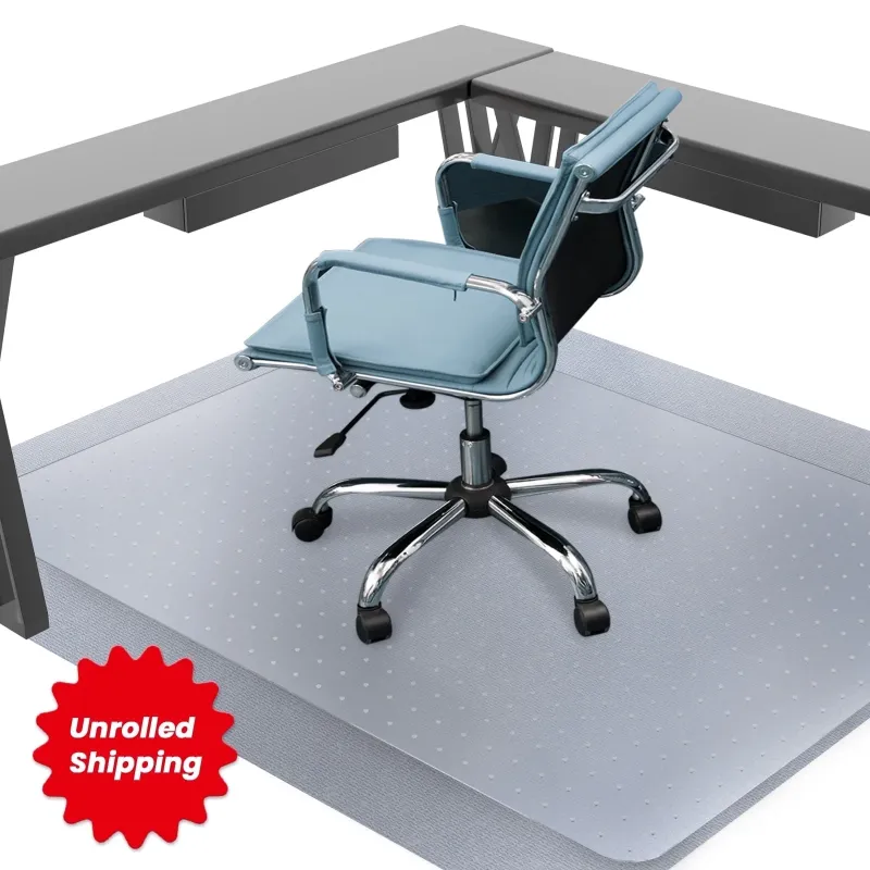 Photo 1 of ***THERE IS A CRACK IN THE MIDDLE****VAVSEA Office Chair Mat for Carpet Floor, Computer Desk Chair Mat for Low Pile Carpet, 36" x 48" Heavy Duty Polycarbonate Clear Floor Mat for Home Office
