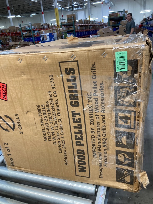 Photo 1 of ***PARTS ONLY***
Z GRILLS 700D6Pro 2024 Pellet Grill & Smoker with PID V2.1 Controller, Dual-walled Insulation, Meat Probes, Huge Storage, Hopper Clean-out including Grill Cover and More
