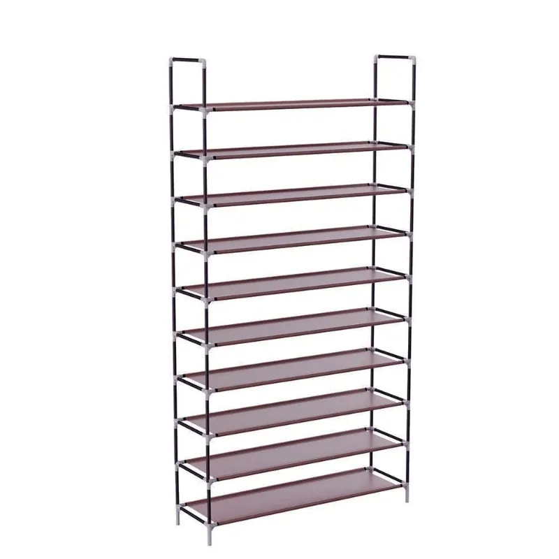 Photo 1 of ***MISSING PARTS**Ktaxon 10 Tiers 50 Pairs Shoe Rack Shoe Shelf Closet Shoe Storage Cabinet Organizer Space Saving, Coffee Color