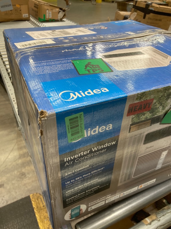 Photo 2 of Midea 8,000 BTU Smart Inverter Window Air Conditioner with APP, Alexa Control, 115V AC Unit Cools up to 350 Sq. Ft, Quiet Operation, Energy Saving, Remote & Easy Installation Kit, White