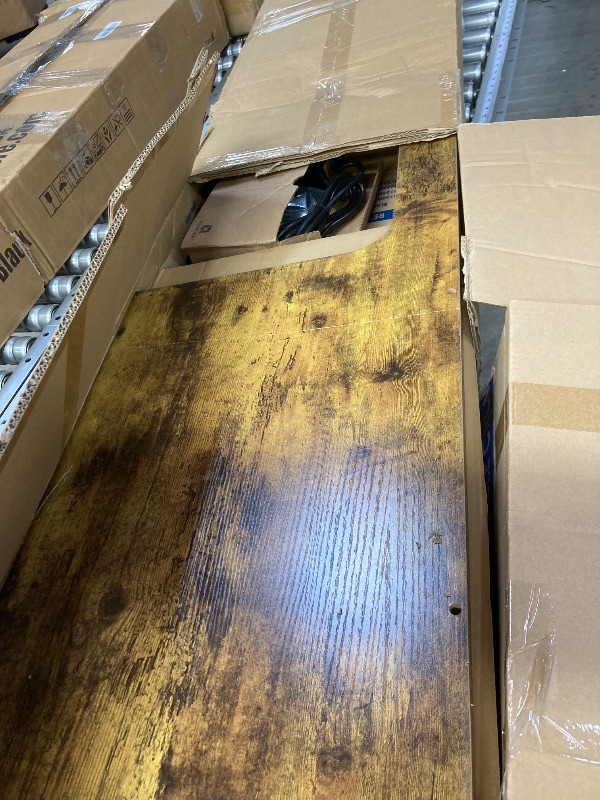 Photo 1 of ***SIMILAR***SunsGrove 65.7" L Shaped Desk with Drawers, Corner Computer Gaming Desk with Power Outlet & LED Light, Office Desk with File Drawer, Monitor and CPU Stand, Rustic Brown Wood Desk for Home Office