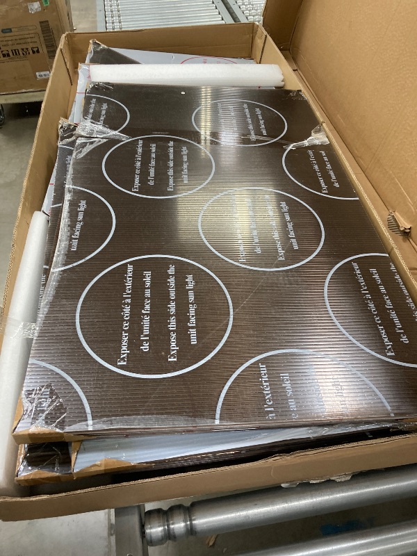 Photo 1 of ***box 3 of 3,  missing 1&2*** Aoxun 10'x12' Hardtop Gazebo, Aluminum Frame Permanent Pavilion with Curtains and Netting, Outdoor Polycarbonate Double Roof Canopy with Ceiling Fan, for Garden, Lawns, Patio, Brown